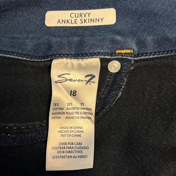 Seven7 (18) Jeans Curvy Ankle Skinny Cozy Comfy Soft Stretchy - Picture 6 of 7